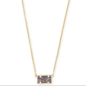 Pattie Gold Pendant Necklace In Multi Color Drusy